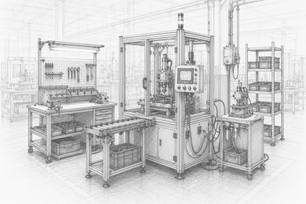 Production stations and work cells
