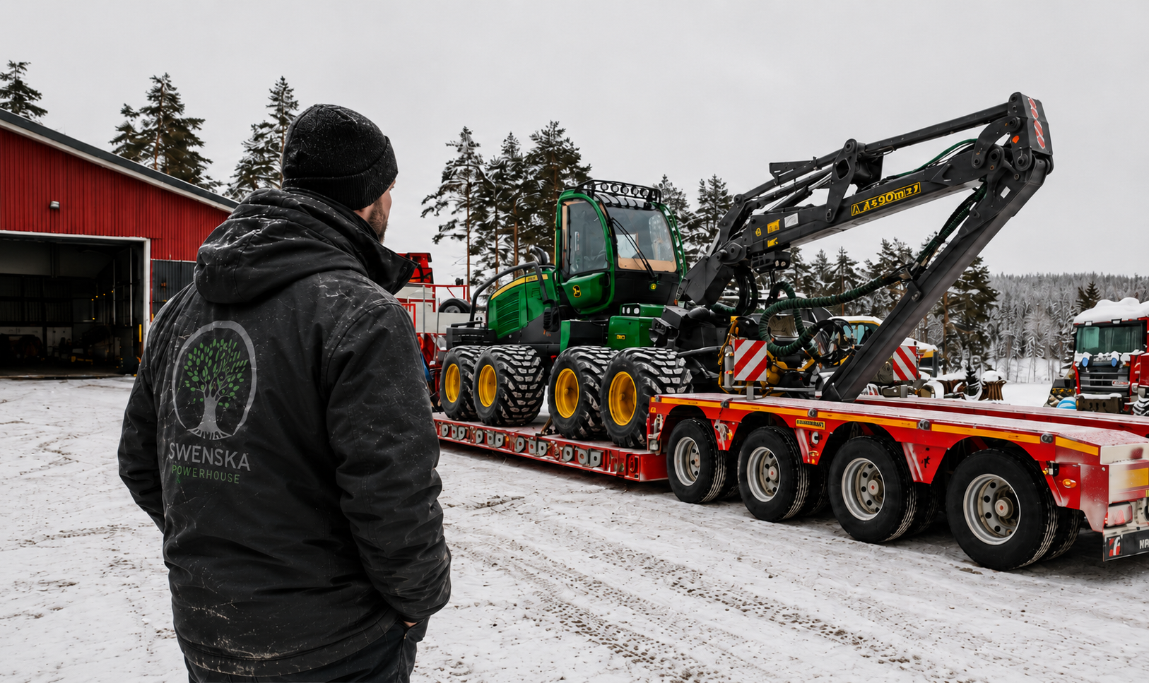 Machine transport in winter conditions