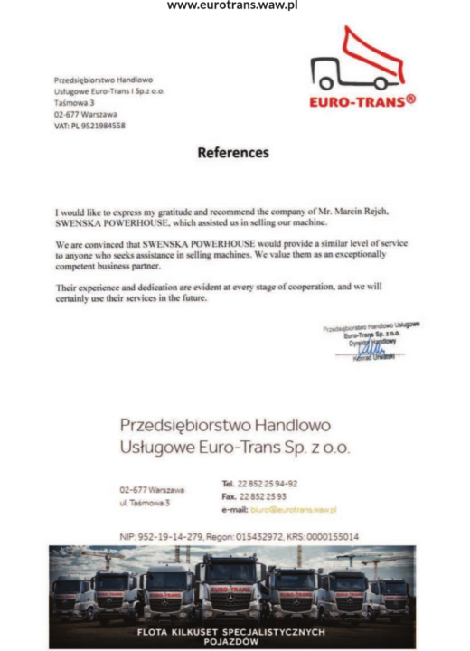 Referencja SWENSKA 08