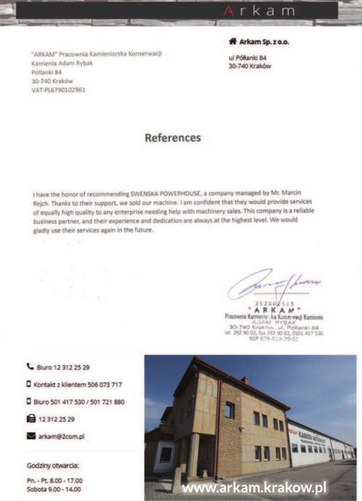 Referencja SWENSKA 11
