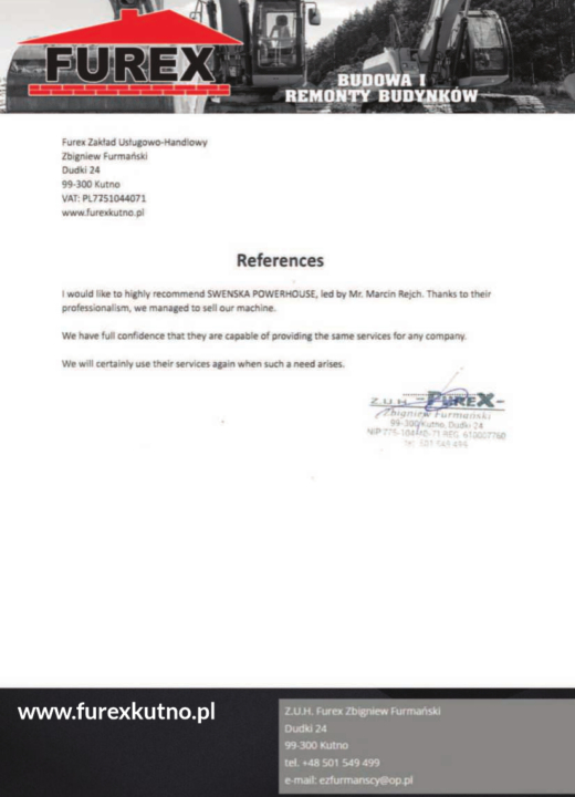 Referencja SWENSKA 27