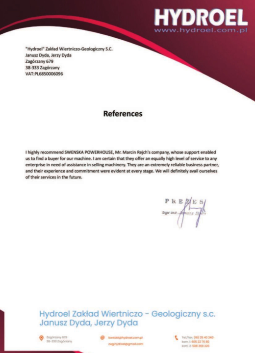 Referencja SWENSKA 37