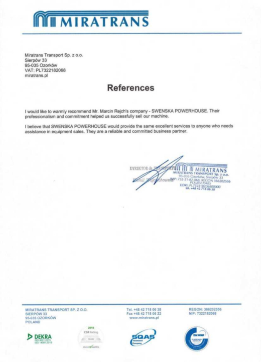 Referencja SWENSKA 41