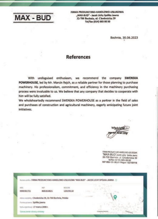 Referencja SWENSKA 47
