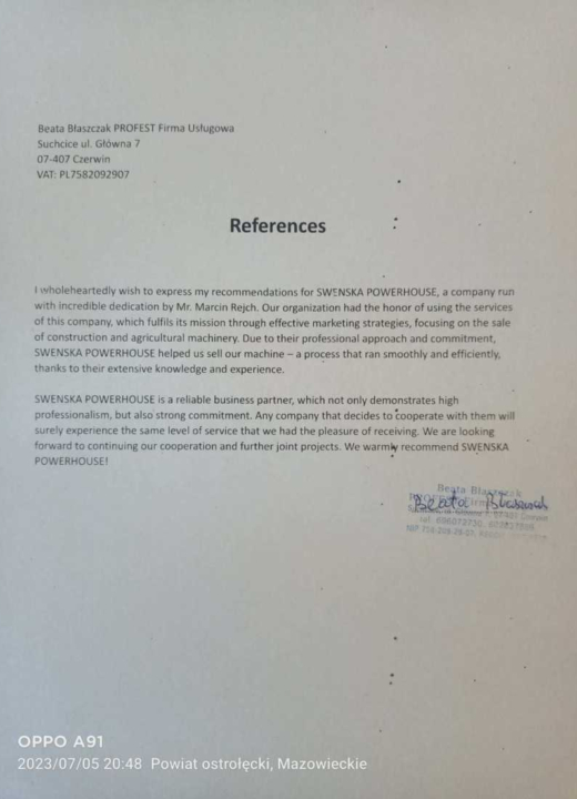 Referencja SWENSKA 76
