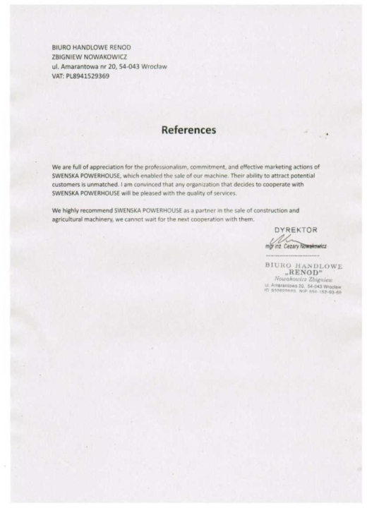 Referencja SWENSKA 89