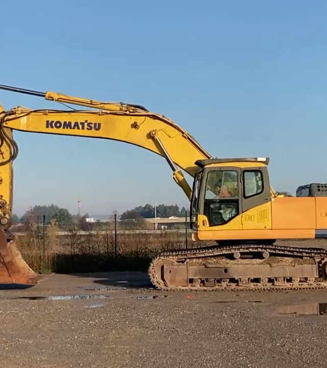 Transport koparki Komatsu PC340NLC-7 – Gotkowice-port Hamburg