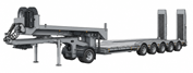 4-axle tiefbett + 1-axle bogie